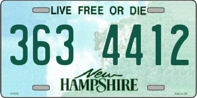 NH license plate 3634412