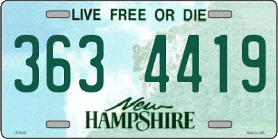 NH license plate 3634419