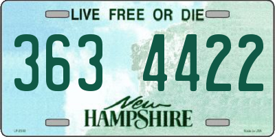 NH license plate 3634422