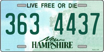 NH license plate 3634437
