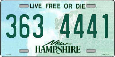 NH license plate 3634441