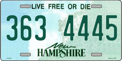 NH license plate 3634445