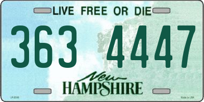 NH license plate 3634447