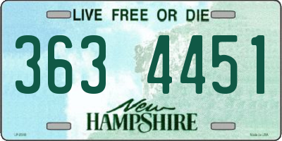 NH license plate 3634451
