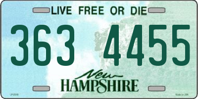 NH license plate 3634455