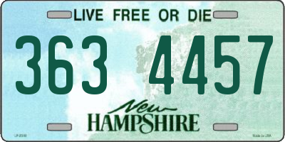 NH license plate 3634457