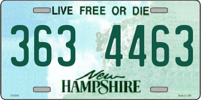 NH license plate 3634463