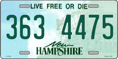 NH license plate 3634475