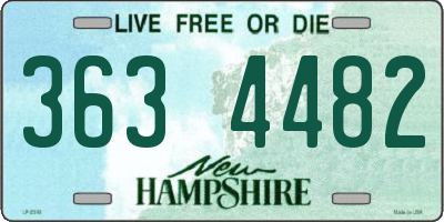 NH license plate 3634482