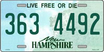 NH license plate 3634492