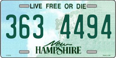 NH license plate 3634494