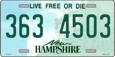 NH license plate 3634503