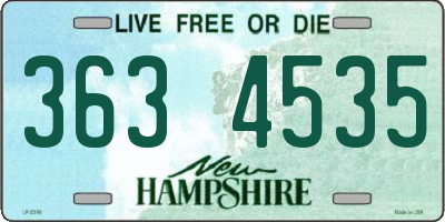 NH license plate 3634535