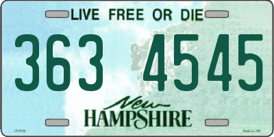 NH license plate 3634545
