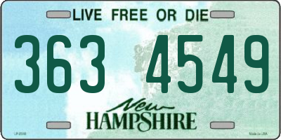 NH license plate 3634549