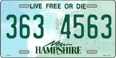 NH license plate 3634563