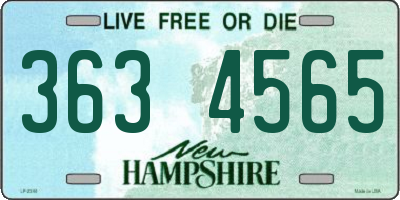 NH license plate 3634565