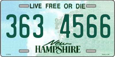 NH license plate 3634566