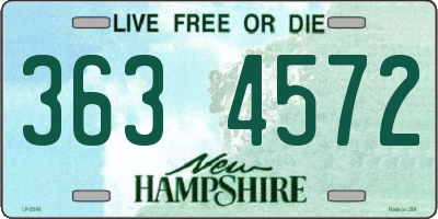 NH license plate 3634572