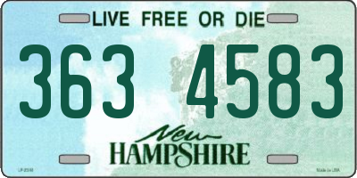 NH license plate 3634583