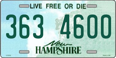 NH license plate 3634600