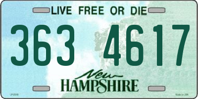 NH license plate 3634617