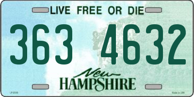 NH license plate 3634632