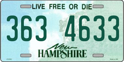 NH license plate 3634633
