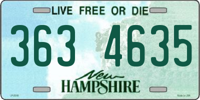 NH license plate 3634635