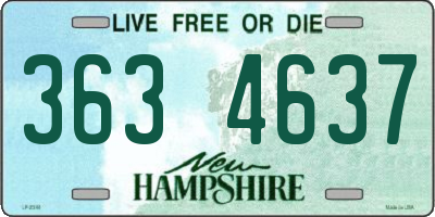 NH license plate 3634637