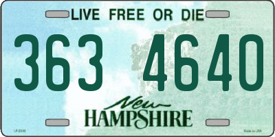 NH license plate 3634640