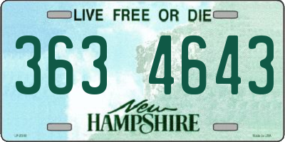NH license plate 3634643