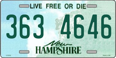 NH license plate 3634646