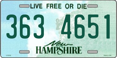 NH license plate 3634651