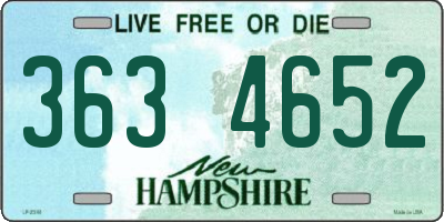 NH license plate 3634652