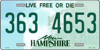 NH license plate 3634653