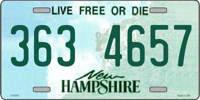 NH license plate 3634657