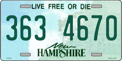 NH license plate 3634670