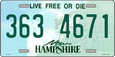 NH license plate 3634671