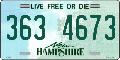 NH license plate 3634673