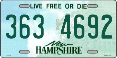 NH license plate 3634692