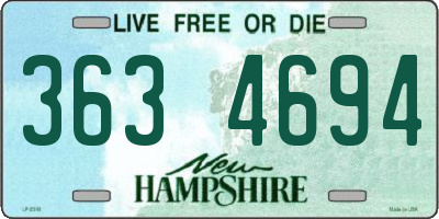 NH license plate 3634694