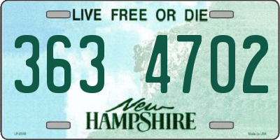 NH license plate 3634702