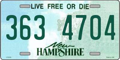 NH license plate 3634704