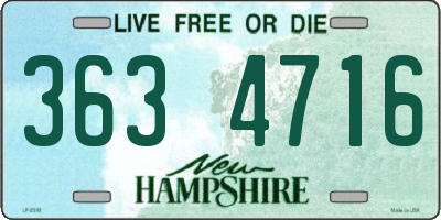 NH license plate 3634716