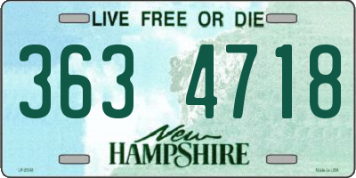 NH license plate 3634718