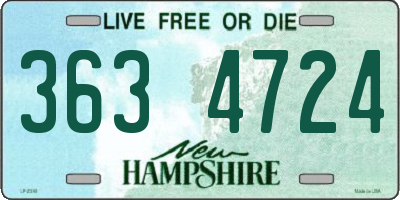 NH license plate 3634724