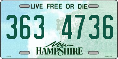 NH license plate 3634736