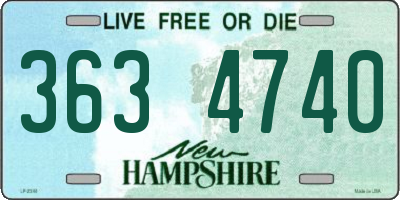 NH license plate 3634740