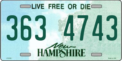 NH license plate 3634743